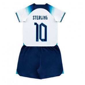 England Raheem Sterling #10 Replica Home Stadium Kit for Kids World Cup 2022 Short Sleeve (+ pants)